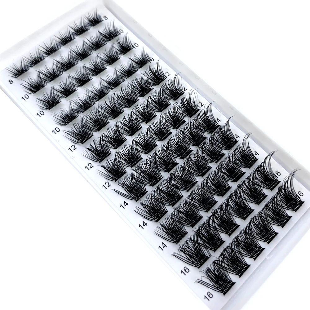 Mischfarbige russische Volumen-Wimpernsegmente, natürliche Wimpern, DIY-Cluster-Wimpern, Segmentwimpern, gemischte Größen, Regenbogen-Wimpern – Detail 10