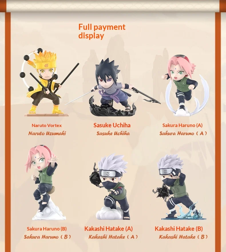 Echte POPMART Naruto Fourth Great Ninja War Blind Box Anime Sammler-Actionfigur Naruto Uzumaki Dekoration Weihnachtsgeschenk – Detail 5