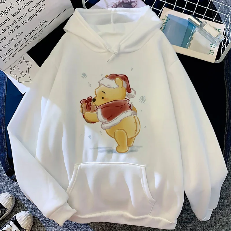 Kawaii Bear Winnie The Pooh Disney Cartoon Hoodies Women Harajuku Cute Anime Y2K Graphic Streetwear Sweatshirt 90s Hoody Female