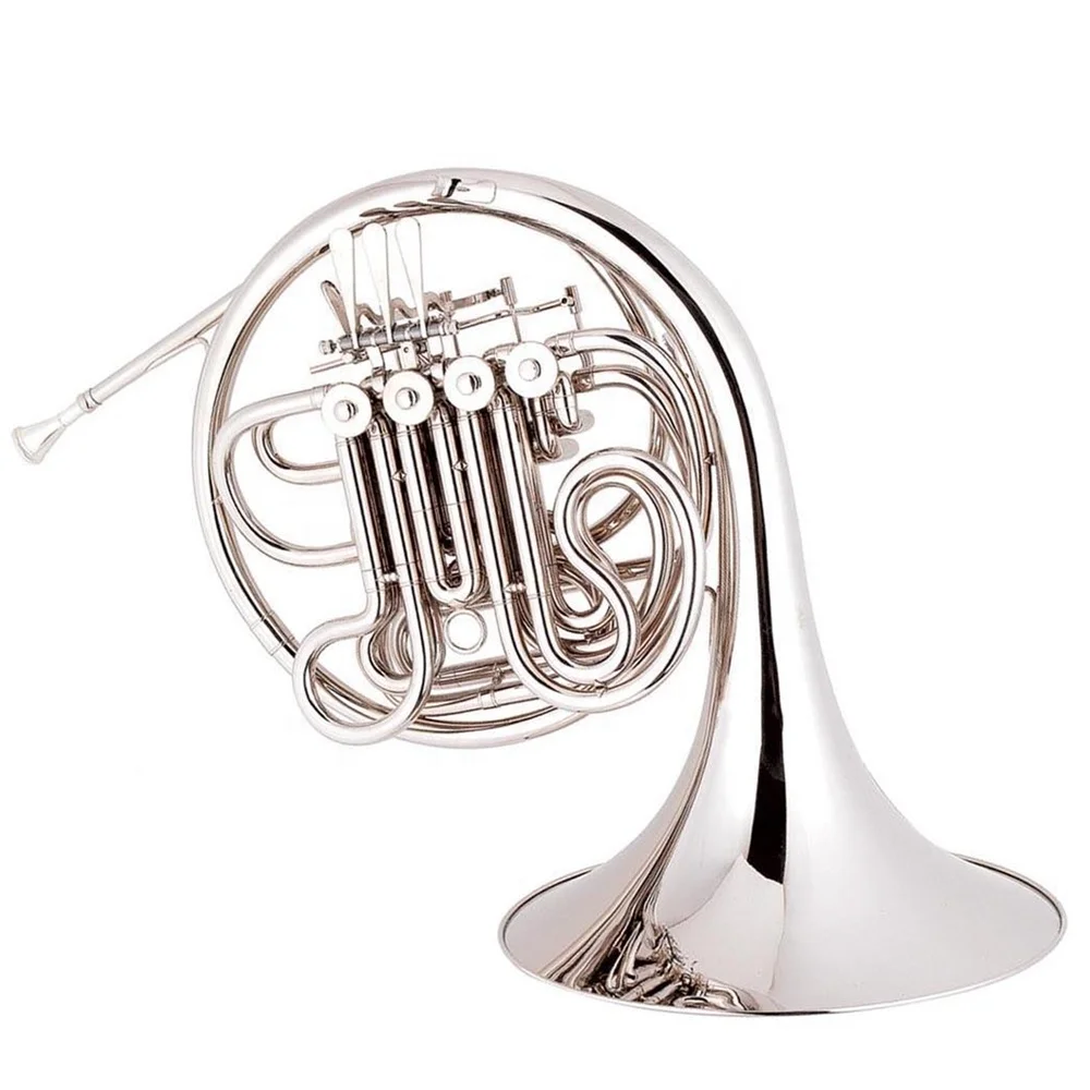 

Nickel plated 4-key Double French Horn