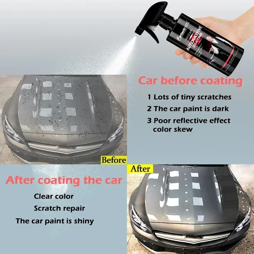 Car 500ML 9H Hardness Car Detailing Ceramic Coating Products Ceramic Coating Nano Glass Plated Crystal Car Polish