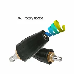 High Pressure Washer Fast Rotating TurboNozzle,1/4 QuickConnect Spray Tip 2.5,3.0,3.5,4.0,4.5 GPM 3600PSI