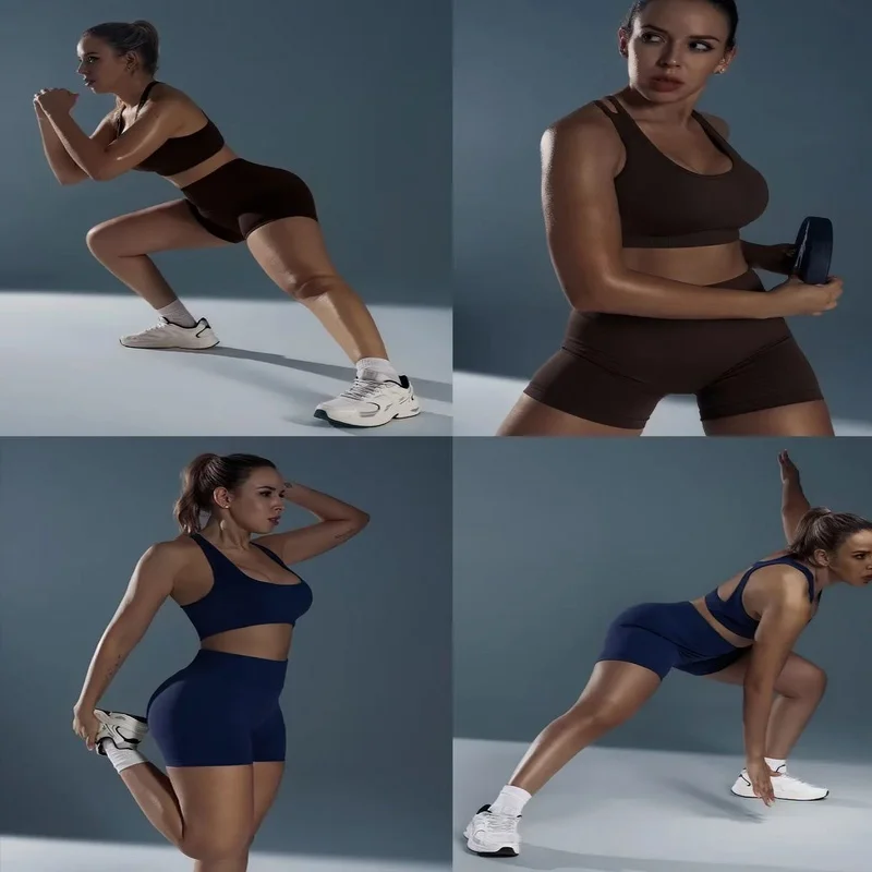 

No Crotch Series Three-segment Waist Yoga Shorts Low Waist Hip Lift High Elastic Fitness Outdoor Leisure Sports Fitness Shorts