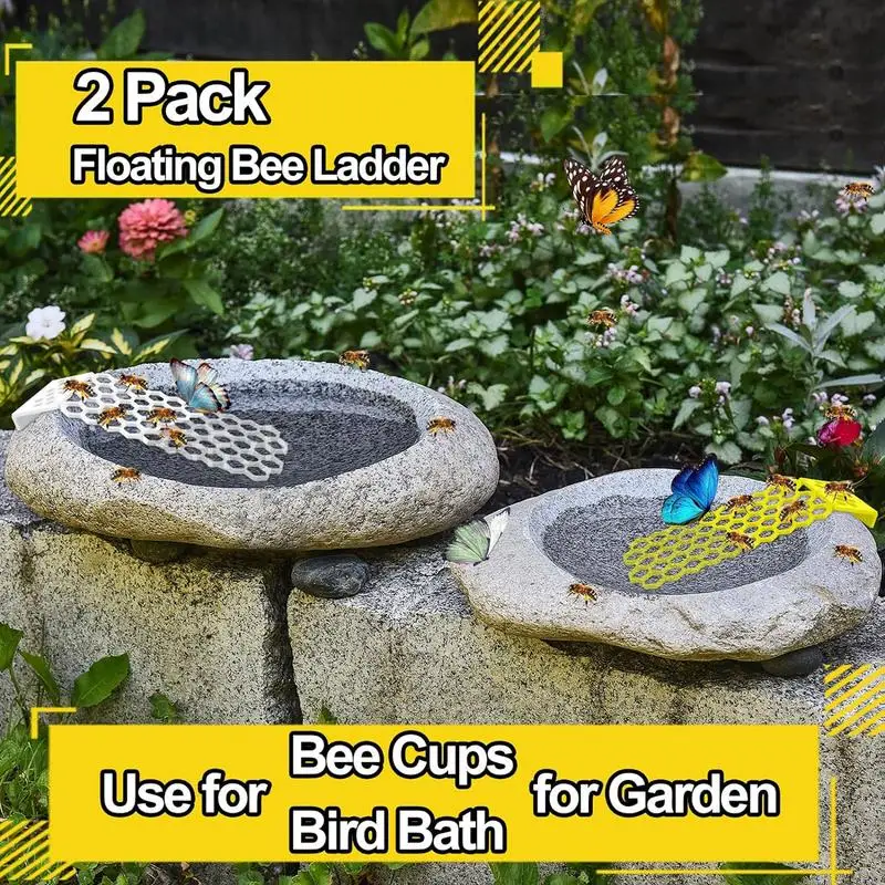 Bee Waterer Floating Bee Ladder For Garden Butterfly Bee Feeder Floating Watering Ladder Station For Bee Feeding 2 PCS