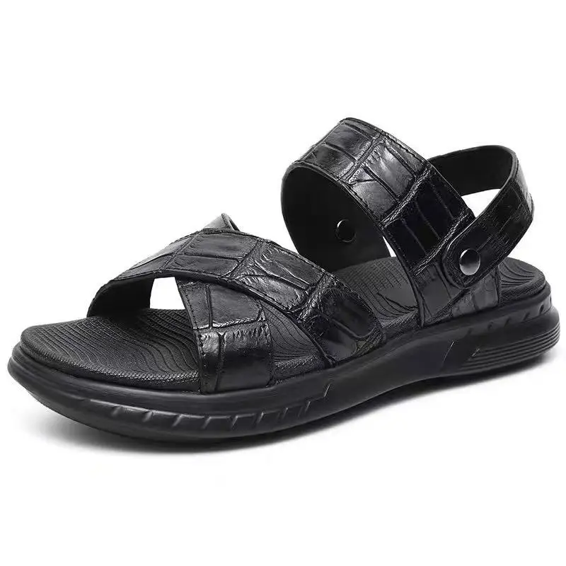 

yingshang new men crocodile sandals slippers for male leisure men shoes