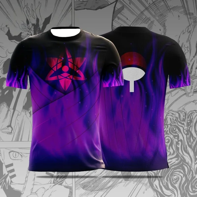 Camiseta 2026 de Naruto Uchiha Sasuke Eternal Mangekyou Sharingan, Camiseta Deportiva de Secado Rápido Marca Uchiha, Unisex