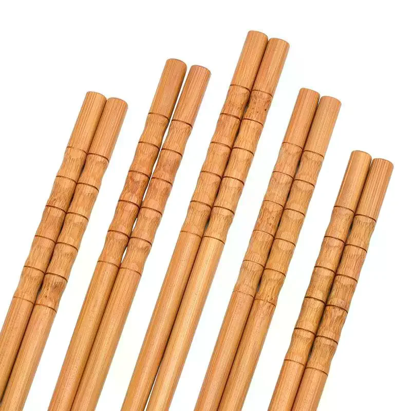 1 Pair Natural Bamboo Chopsticks Non Slip Grip Reusable Eco Friendly Home Cooking Asian Food Daily Use