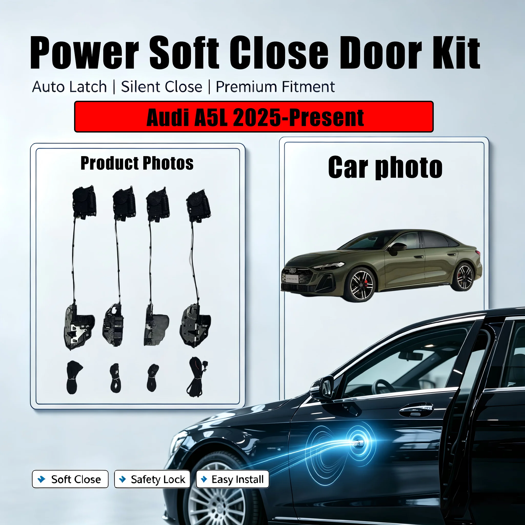 Xcar for Audi A5L 2025-Present Car OEM Automatic Soft Close Door Electric Suction Kit Auto Power Closing