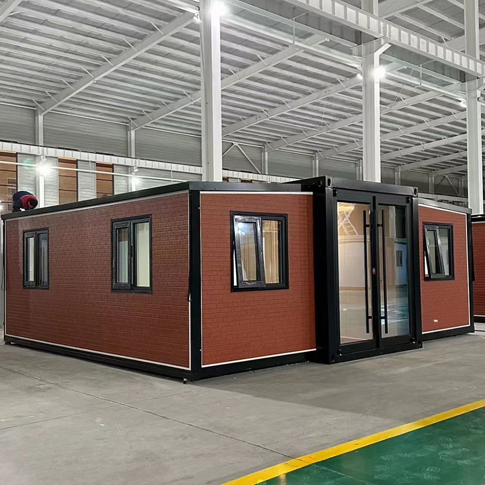 Temperature Resistant Expandable Container Homes Multi Room 20ft Expandable Container House Double Wide Modular Homes