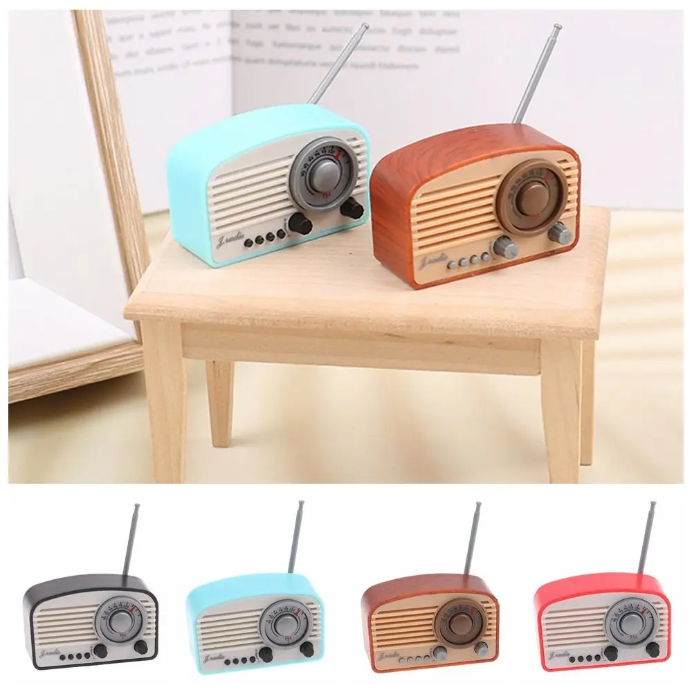 

1/12 Scale Photo Props Doll House Decoration Simulation Home Appliance Scene Model Miniature Furniture Dollhouse Retro Radio