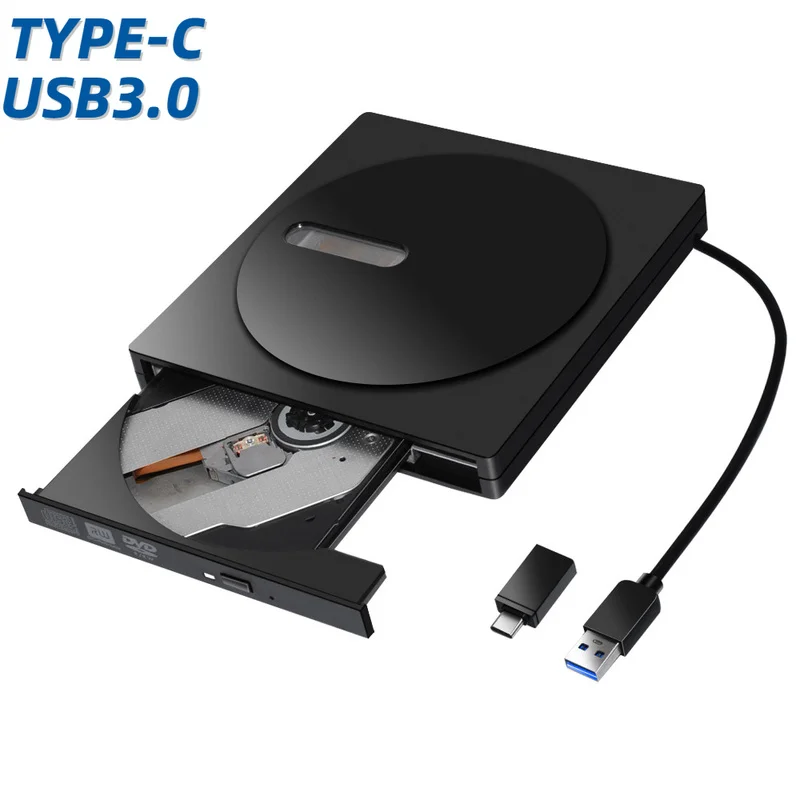 

Portable External CD-RW DVD-RW Type C&USB3.0 CD DVD ROM Player Drive Writer Rewriter Burner for MacBook Air/Pro Laptop