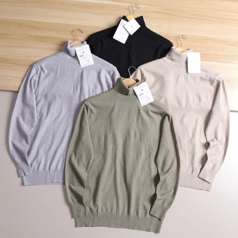 

Australian Order Camere Modal Blend High Ne Knitted Sweater Soft Comfortable Men's Faion Urban Sle Long Sve Pure C...