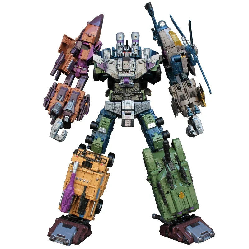 JinBao Bruticus Transformation Cool Anime 5 in 1 Action Figure Robot Car Military Tank Model Toys Gifts Onslaugh Oversize 43CM