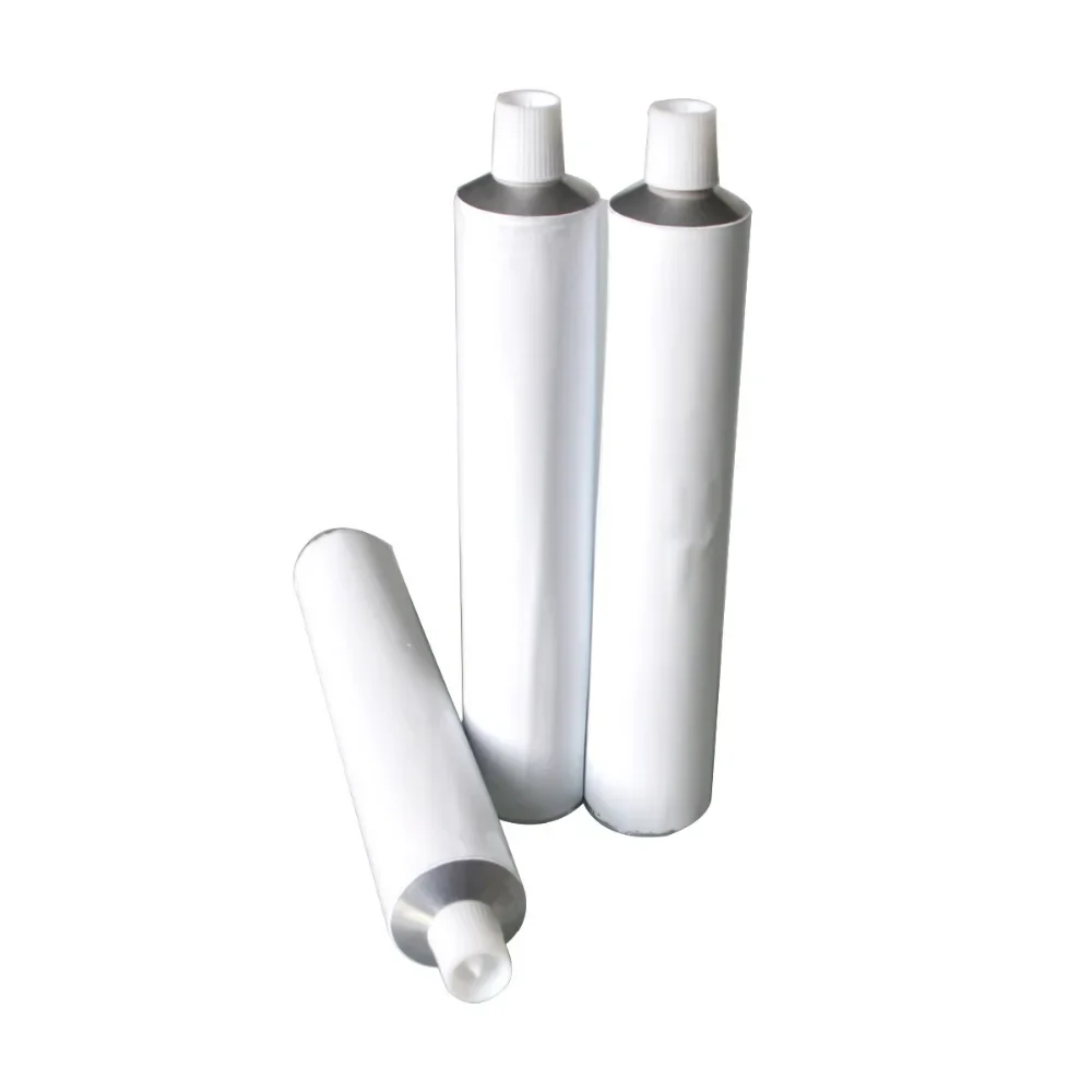 

50pcs White Aluminum Empty Toothpaste Tubes w/ Needle Cap Unsealed 10ml 20ml 30ml 50ml 100ml