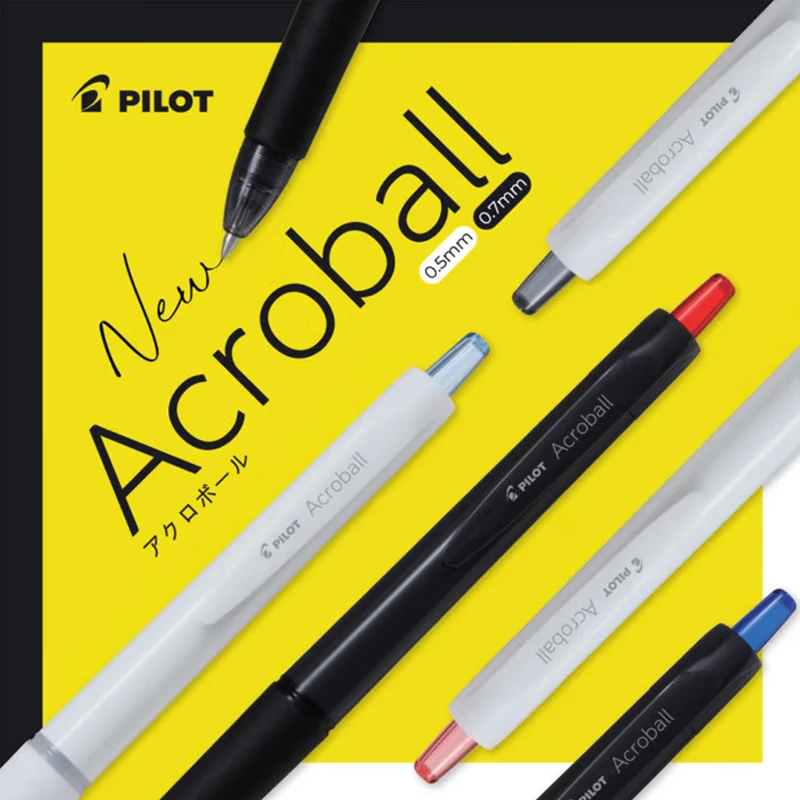 

Шариковая ручка Pilot Acro Smooth-Glide, низкая вязкость, чернила на масляной основе, минималистичный стержень, прозрачные ручки для письма, высококачественные японские инструменты