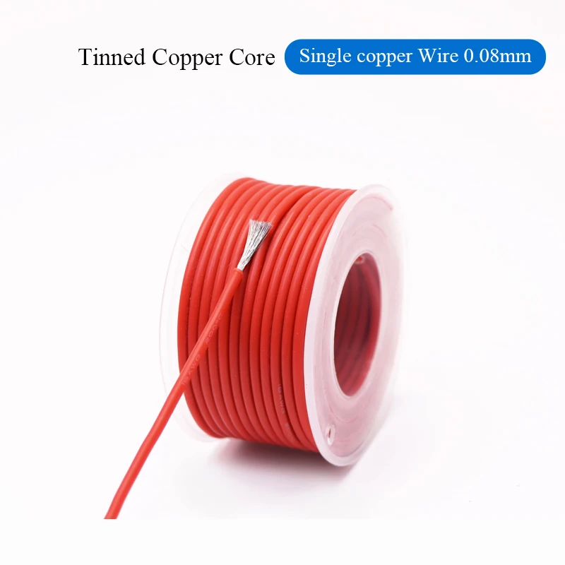 Heat Resistant Flexible Silicone Wire 30/28/26/24/22/20/18/16AWG Stranded Cable Electrical Tinned Copper Wire （5 Colors Mix Kit）