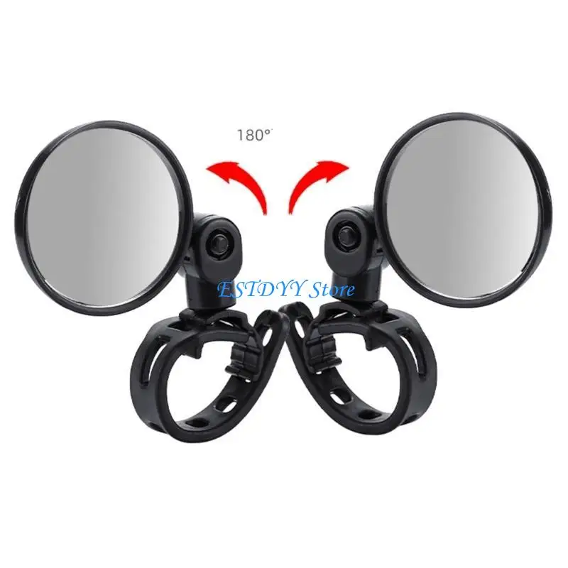 

G6DE Rear View Glass, 360 Degree Adjusted Rotatable Handlebars Mounted Bikes Glass
