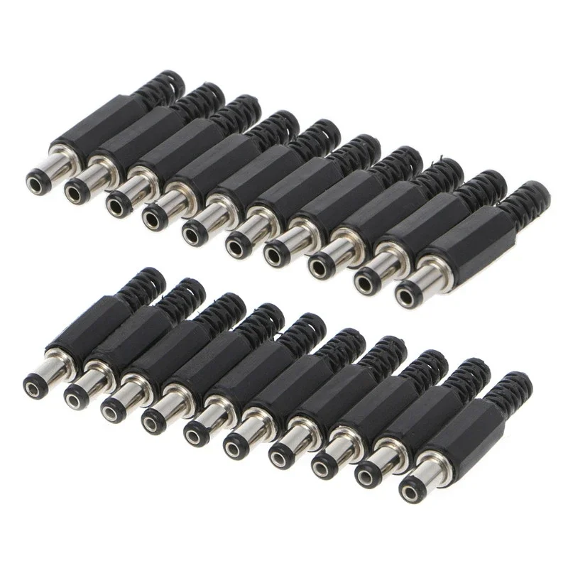 10 Stuks 5.5X2.5Mm 5.5X2.1Mm Man Dc In-Line Plug Socket Jack Connector Adapter plastic Cover