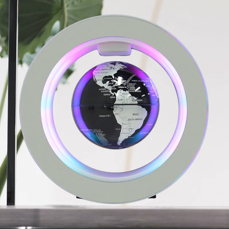 Okrągła mapa świata LED Pływająca kula Maglev Light Magic antygrawitacyjna