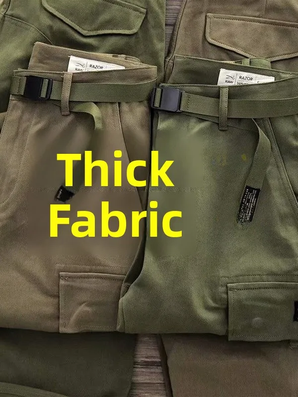 Loose Straight Leg Workwear Trousers Men's Large Size Comfortable Casual Long Pants Multiple Pockets Durable Anti-Wrinkle