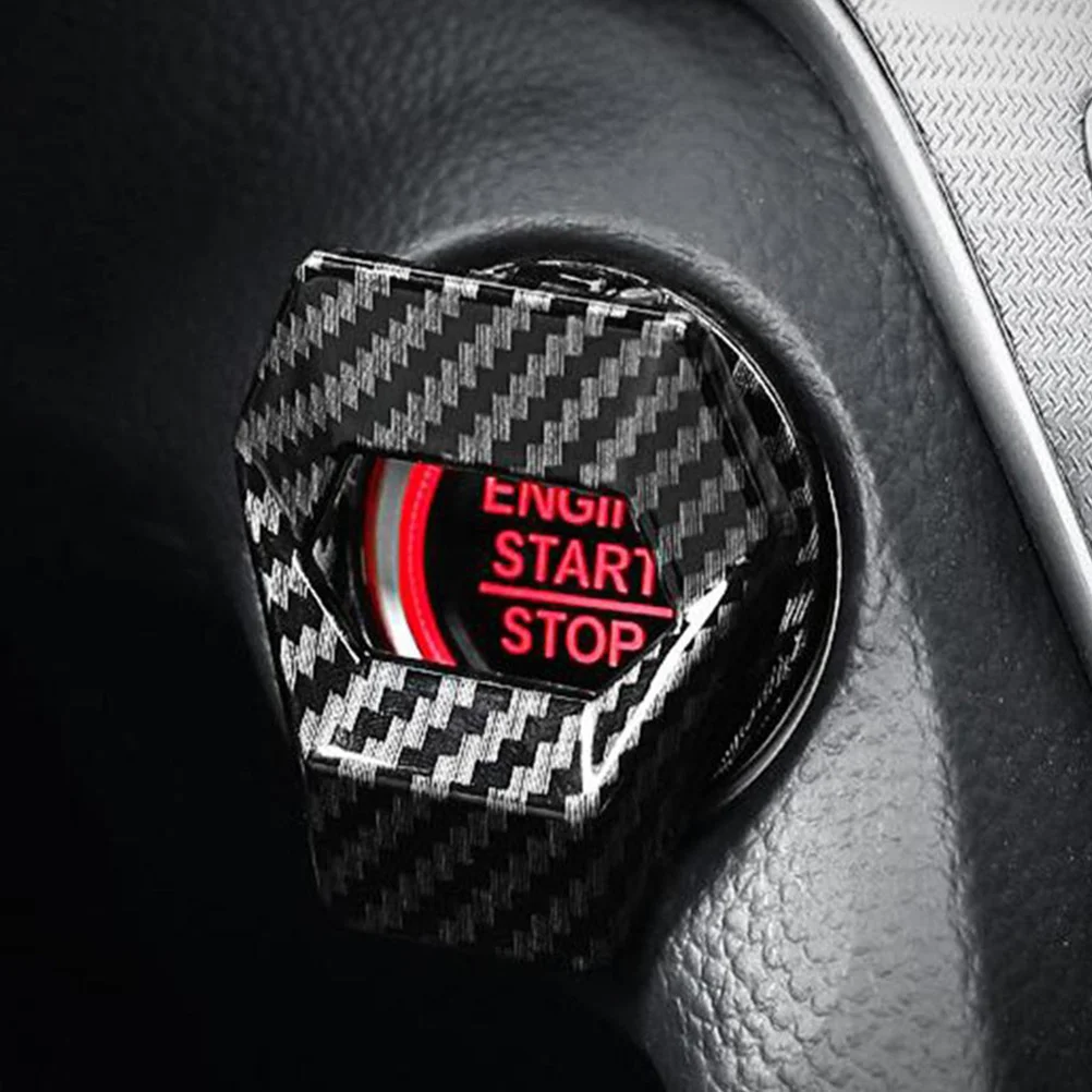 

1pc Car Start Button Cover Ring High-Quality Smooth Finish Non-Destructive Installation Auto Interior Accessories Decor