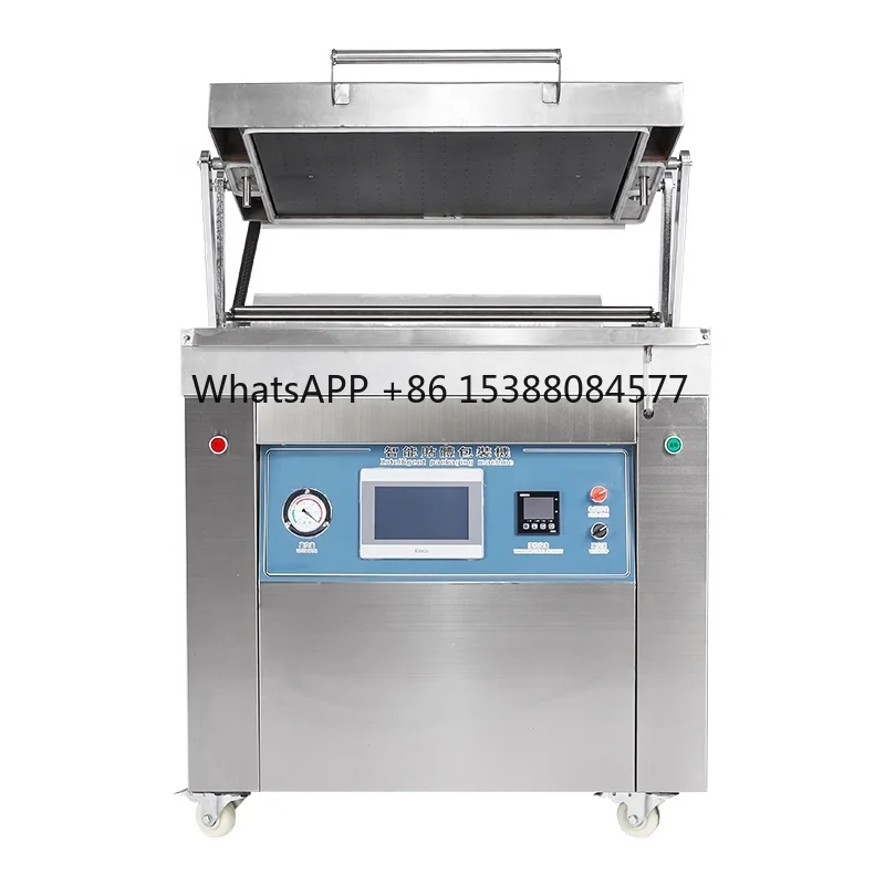 Máquina automática de envasado de piel al vacío Vsp, máquina de envasado de piel al vacío, comida preparada, máquina de envasado de piel al vacío