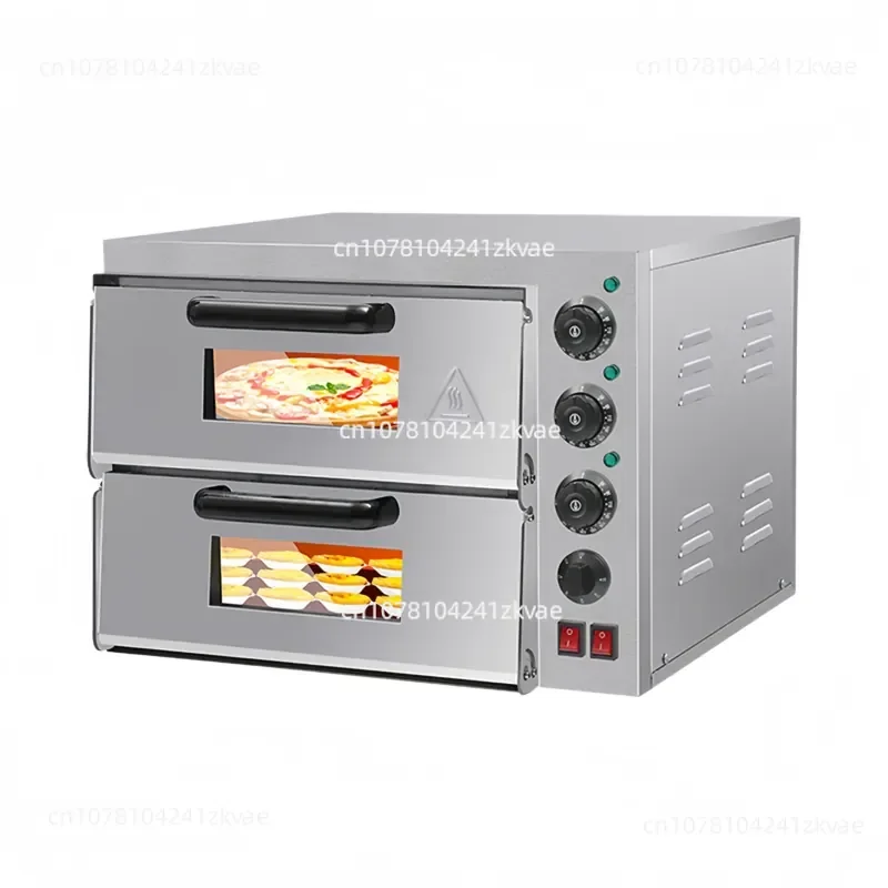 Commercial Desktop Double-layer Electric Pizza Oven, Independently Controlled, Suitable for Bakery, Cake Shop, Flour