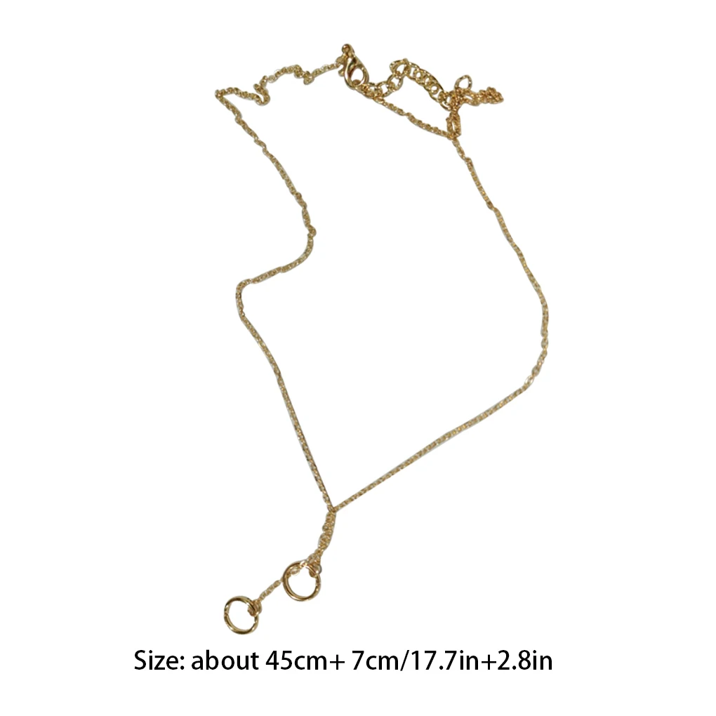 Necklace Double Circle Lariat Pedant Long Tussle Alloy Clavicle Chain Stylish Women Jewelry