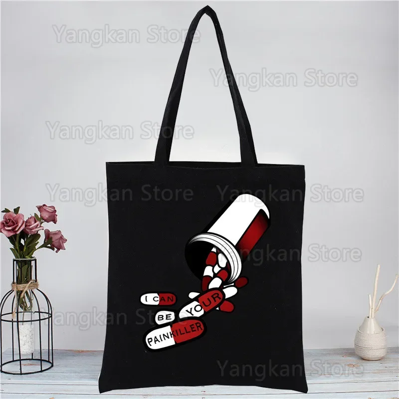Three Days Grace Handbags Cloth Canvas Tote Bag Shopping Travel Women Eco Reusable Shoulder Shopper Bags bolsas de tela