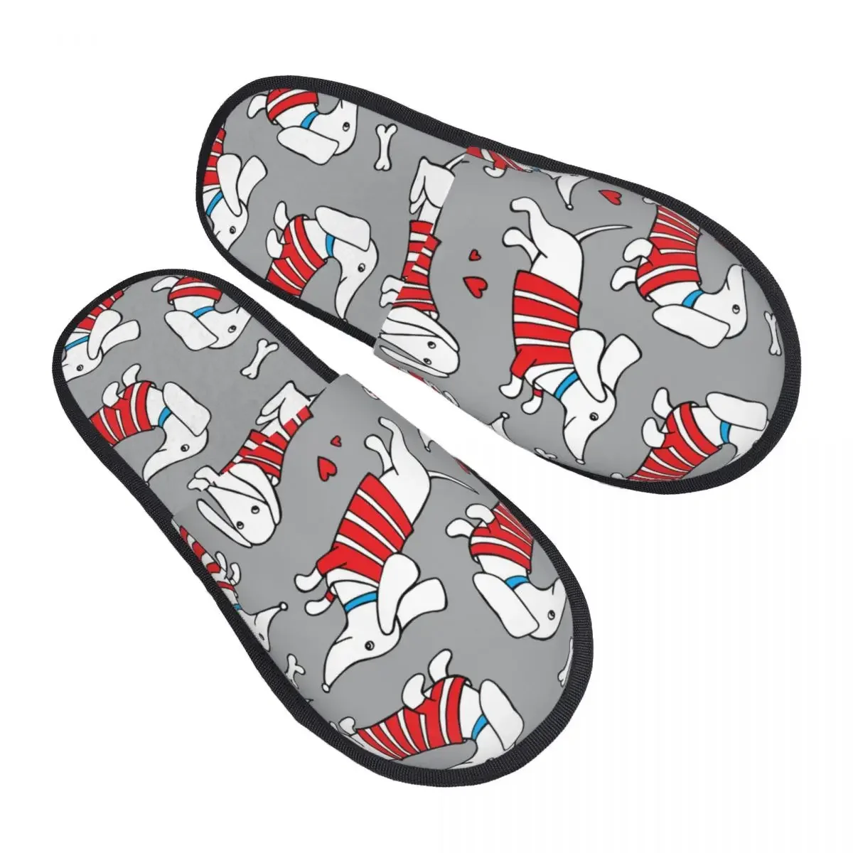 Soft Slippers Dog Dachshund In Cardigan Non-Slip Floor Indoor Home Furry  Shoes For Bedroom