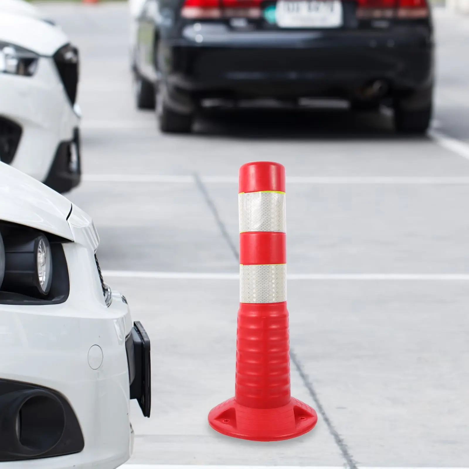450Mm Red White Premium Plastic Sturdy Crash Column Adjustable Position Temporary Protective Anti Collision Reflective Traffic