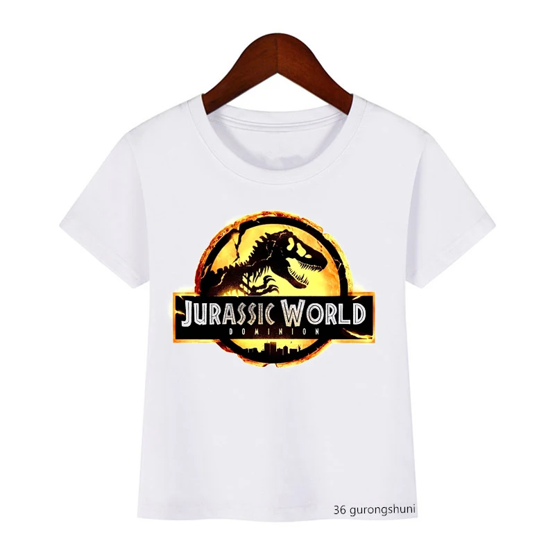 Jurassic World Dominion T-Shirt Dinosaur Shirt Cartoon Kids Gift Clothes Boys Girls Tshirt Short Sleeve T-Shirts Tops Dropship