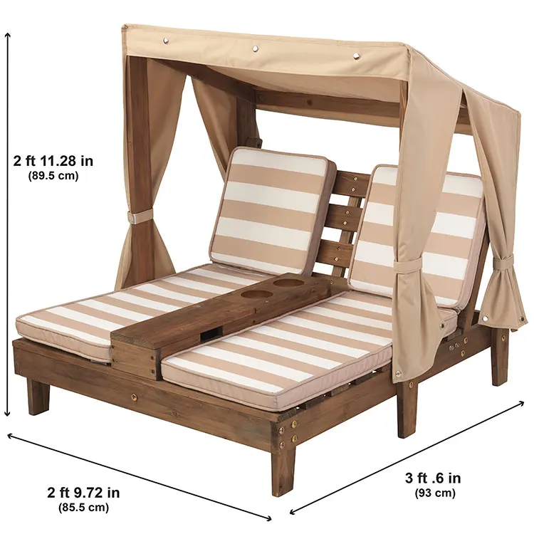 Kinder terrassen möbel graues Geschenk Poly Rattan Massivholz Holz Outdoor Doppel Chaiselongue Deutschland Strandkorb mit Kissen