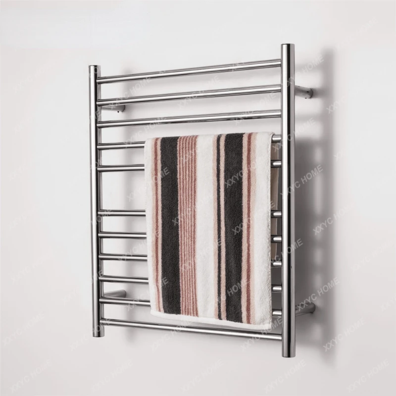 304 Stainless Steel Heated Towel Rail round Tube Heating Bath Towel Rack Towel Drying Rack