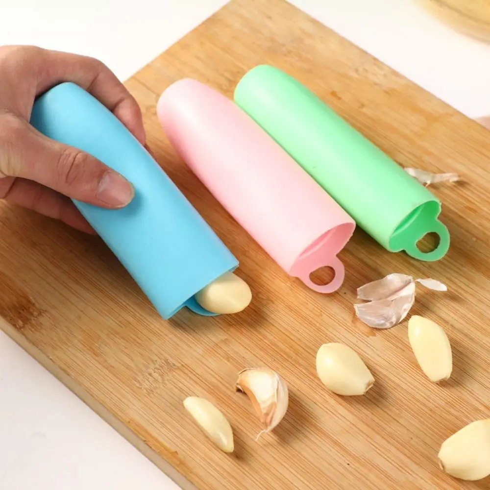 New Silicone Garlic Peeler Manual Blue Garlic Peeling Tools Convenient Gadgets Garlic Roller Stripper Kitchen
