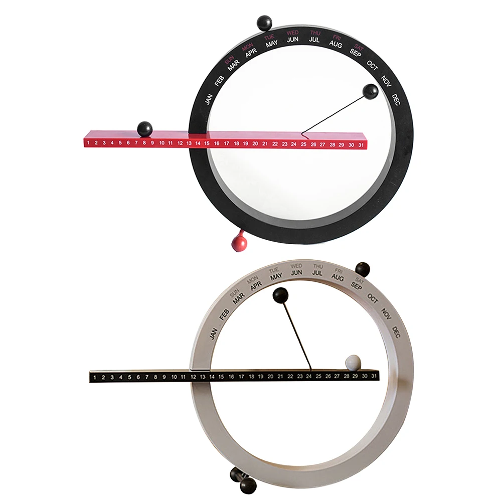 磁気ボール永久カレンダー 月週日付付き クリエイティブな壁掛けカレンダー ホームリビングルーム用の斬新な卓上カレンダー