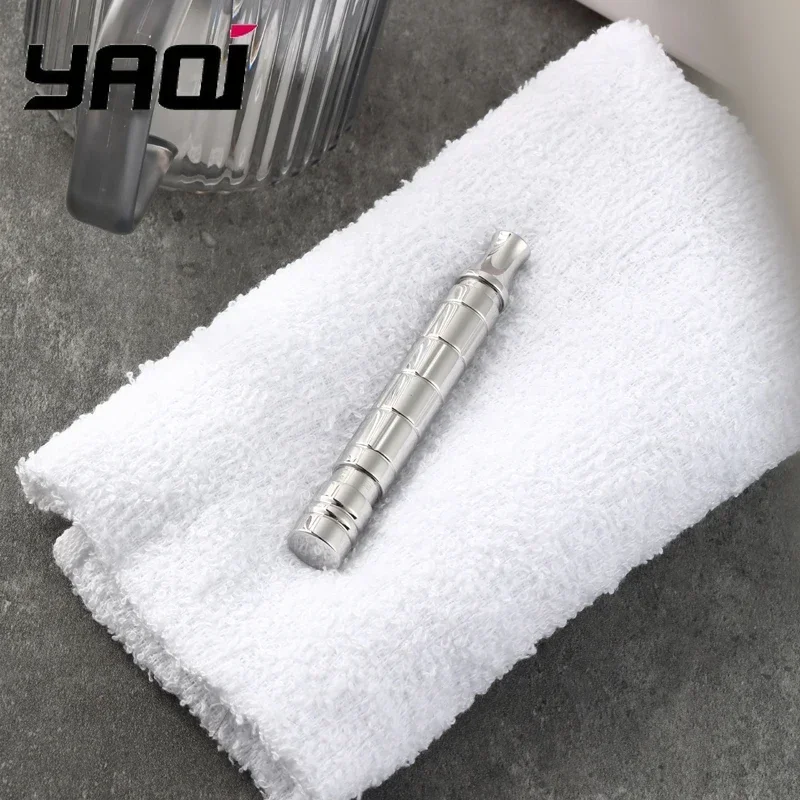 YAQI Saturn Polished Safety Razor Handle for Man, 303 stainless steel 86mm Heavy Razor Barber Precision Tool