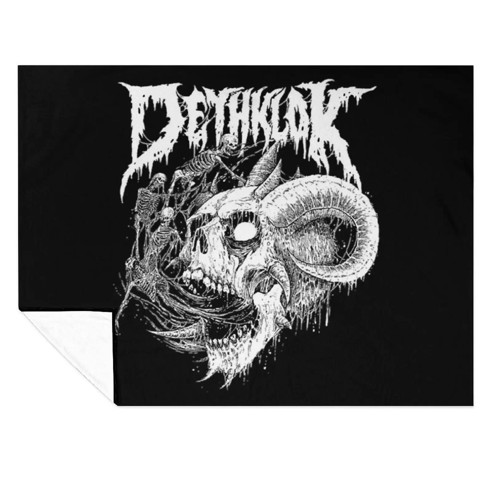 

dethklok skull head Throw Blanket Winter beds Beautifuls Shaggy blankets and throws Blankets