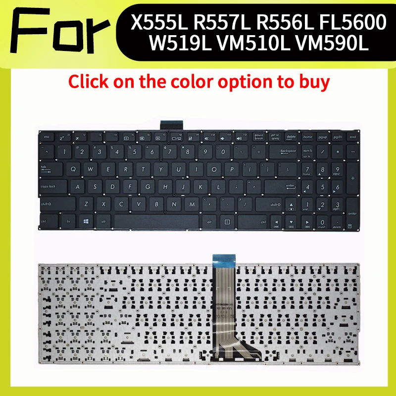 US Replace Keyboard For X555L R557L R556L FL5600 W519L VM510L VM590L X553M W509L R565L X503M A555Y