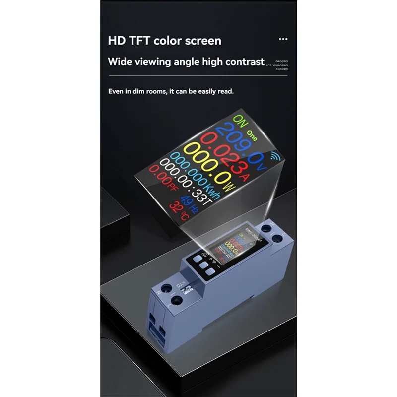 AA60-2X TUYA WIFI Energiezähler DIN-Schienenmontage Digital Voltmeter Amperemeter Wattmeter AC 100-290V Kwh Leistungsmesser Fernbedienung