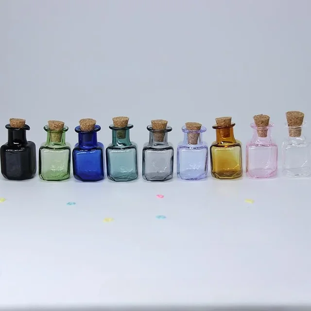 9pcs Mini Glass Color Bottles with Cork Stopper Wishing Bottles Gift Pendants DIY Home Decor Crafts Microlandscape Miniature 4 9pcs Mini Glass Color Bottles with Cork Stopper Wishing Bottles Gift Pendants DIY Home Decor Crafts Microlandscape Miniature 4