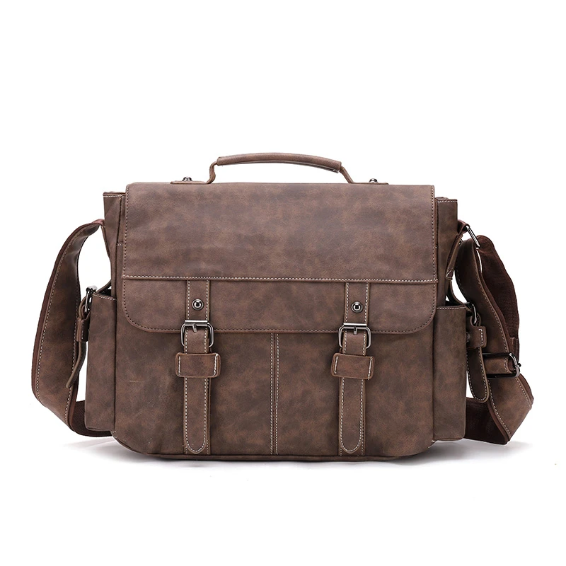 Borse da uomo in pelle PU di alta qualità Borsa a tracolla da uomo con valigetta di grande capacità Casual Nuove borse a tracolla per laptop grandi per uomo
