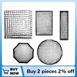 Godox rejilla de nido de abeja para Softbox octagonal, cuadrada, rectangular, hexagonal, 30x40, 50x70, 55, 60, 65, 80, 22x90, 95, 80x120, 140, 35x160cm