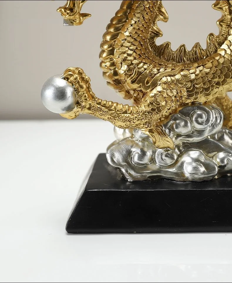 Dragon Phoenix Resin Sculpture Accessories Items Home Room Bookshelf Furnishing Ornaments Office Desk Statue Decoration