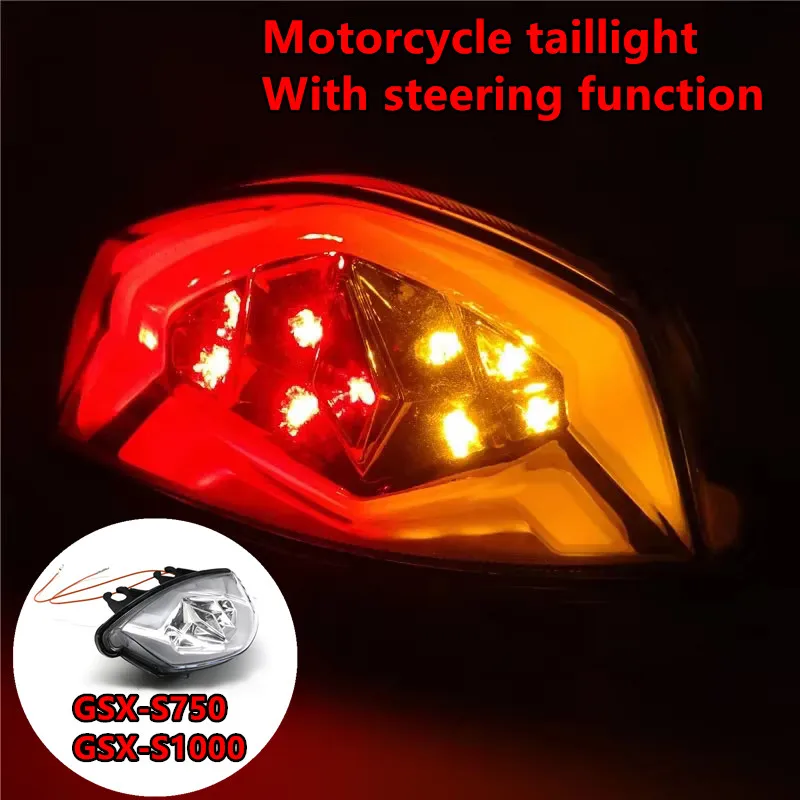 

Motorcycle LED Taillight Brake Light Rear Warning Lamp Turn Signal Light For SUZUKI GSXS GSX-S 750 1000 750Z GSXS750 GSXS1000