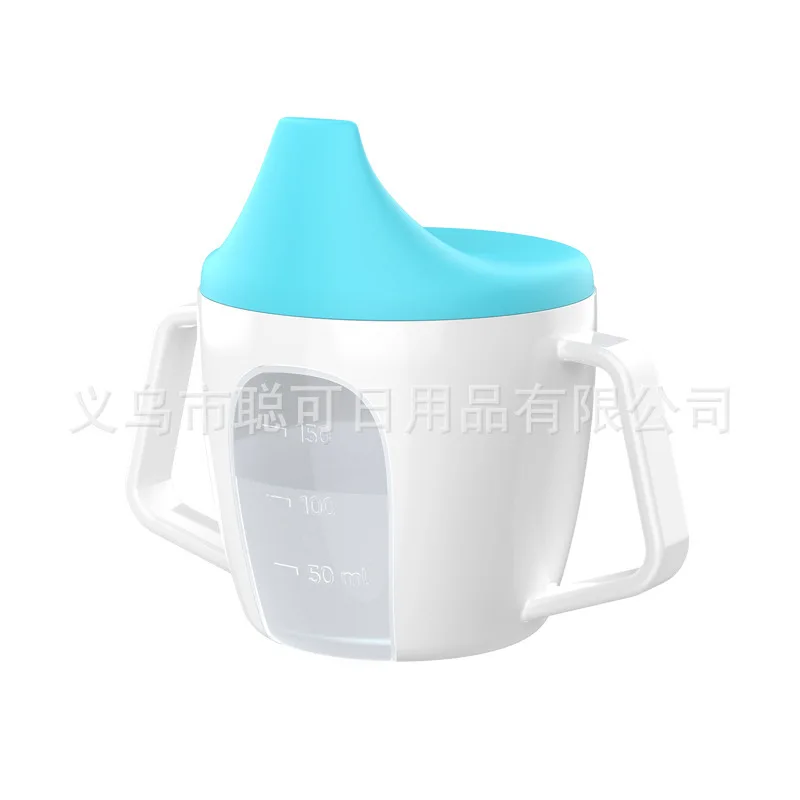 

Duck Bill Cup Baby Sippy Dual Handle Mug Measurement Markings Toddler Drinking Bottle Infant Water Bottle Safe Durable PP