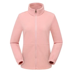 Women's Lightweight Full Zip Soft Polar Fleece Jacket Hiking Camping Outdoor Recreation Coat With Zipper Pockets