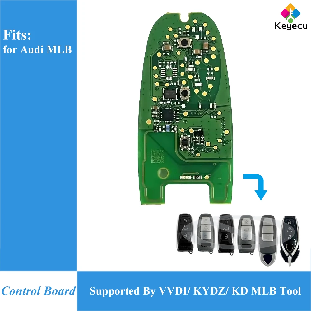

KEYECU MLB PCB OEM Control Board 3 Buttons for Audi MLB Smart Remote Key Supported By VVDI/ KYDZ/ KD MLB Tool