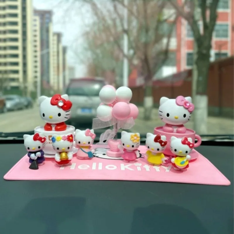 

Kawaii Sanrio мультфильм Hello Kitty солнечная кукла бобблэг качающийся котенок украшение интерьера автомобиля милая девочка украшение автомобиля подарок