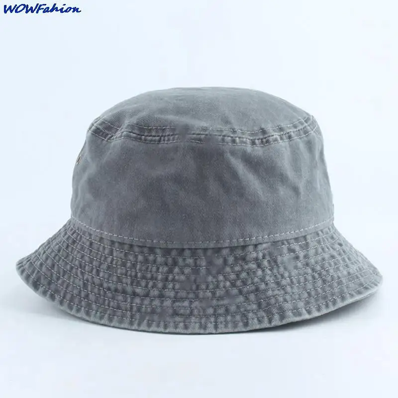 Fisherman's Hat for Women Summer Japanese Washed Denim Bucket Hat Unisex Bob Caps Hip Hop Gorros Men Panama Windproof Bucket Hat